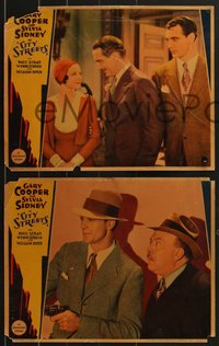 6y0981 CITY STREETS 3 LCs 1931 Gary Cooper & pretty Sylvia Sidney, Rouben Mamoulian, ultra rare!