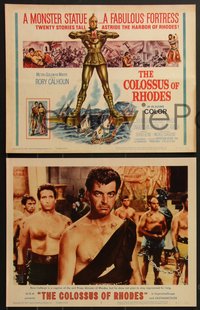 6y0911 COLOSSUS OF RHODES 8 LCs 1961 Sergio Leone's Il colosso di Rodi, Lea Massari, Rory Calhoun!