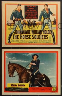 6y0922 HORSE SOLDIERS 8 LCs 1959 John Wayne & William Holden w/ Althea Gibson & Towers, John Ford!