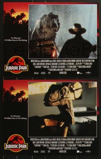 6y0927 JURASSIC PARK 8 LCs 1993 Spielberg, Sam Neill, Laura Dern, Jeff Goldblum, Richard Attenborough