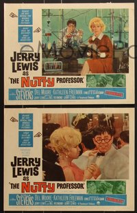 6y0938 NUTTY PROFESSOR 8 LCs 1963 great images of wacky scientist Jerry Lewis, sexy Stella Stevens!