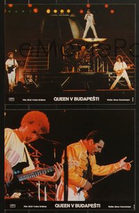 6y0974 QUEEN LIVE IN BUDAPEST 5 Czech LCs 1987 great images of Freddie Mercury & the ban, ultra rare!