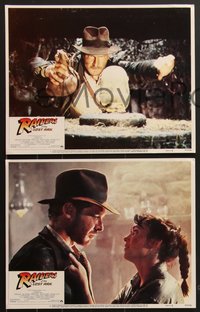 6y0941 RAIDERS OF THE LOST ARK 8 LCs 1981 Harrison Ford, George Lucas & Steven Spielberg classic!