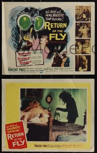 6y0942 RETURN OF THE FLY 8 LCs 1959 Vincent Price, the human terror created by atoms gone wild!