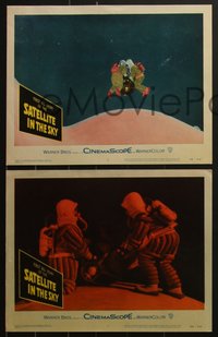 6y0947 SATELLITE IN THE SKY 8 LCs 1956 Kieron Moore, pretty Lois Maxwell, cool sci-fi astronauts!