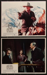 6y0948 SHOOTIST 8 LCs 1976 Don Siegel, images of cowboy John Wayne & Lauren Bacall, Ron Howard!