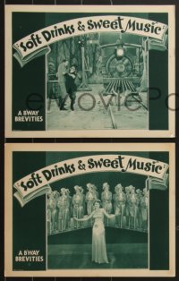 6y0978 SOFT DRINKS & SWEET MUSIC 4 LCs 1934 Roy Mack's New York City Broadway Brevities, ultra rare!