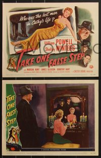 6y0954 TAKE ONE FALSE STEP 8 LCs 1949 Shelley Winters, William Powell, Marsha Hunt, James Gleason!