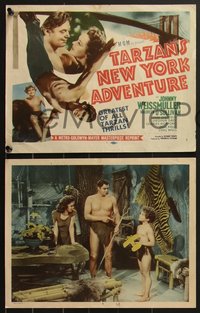 6y0958 TARZAN'S NEW YORK ADVENTURE 8 LCs R1948 Johnny Weissmuller, Maureen O'Sullivan!