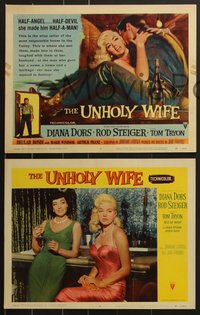 6y0961 UNHOLY WIFE 8 LCs 1957 half-devil half-angel bad girl Diana Dors, Rod Steiger!