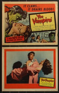 6y0962 VAMPIRE 8 LCs 1957 Coleen Gray, Kenneth Tobey, a new kind of killer, it claws, drains blood!