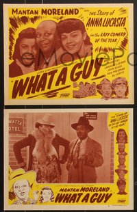 6y0966 WHAT A GUY 8 LCs 1948 Toddy Pictures, Mantan Moreland & top African American stars!