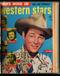 6y0322 WESTERN SCREEN HITS/WHO'S WHO IN WESTERN STARS bound volume of magazines 1952 Gene Autry!