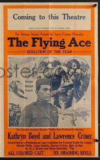 6y0452 FLYING ACE pressbook 1926 exact full-size image of the 14x22 window card!