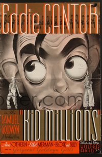 6y0458 KID MILLIONS pressbook covers 1934 cool art of Eddie Cantor, Ann Sothern, Ethel Merman, rare!