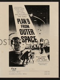 6y0466 PLAN 9 FROM OUTER SPACE pressbook 1958 directed by Ed Wood, arguably the worst movie ever!