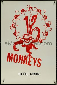 6z0285 12 MONKEYS teaser 1sh 1995 Bruce Willis, Brad Pitt, Stowe, Terry Gilliam directed sci-fi!