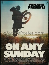 6z0017 ON ANY SUNDAY 30x40 1971 Steve McQueen, cool jumping motorcycle image!, different image!