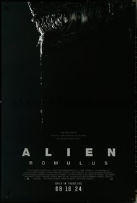 6z0290 ALIEN: ROMULUS advance DS 1sh 2024 Ridley Scott, drooling adult xenomorph, ultra rare!