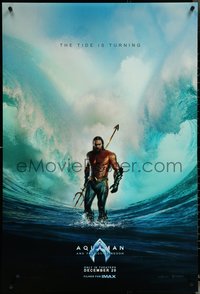 6z0296 AQUAMAN & THE LOST KINGDOM teaser DS 1sh 2023 Jason Momoa in title role, ultra rare!