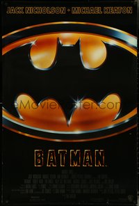 6z0308 BATMAN int'l 1sh 1989 directed by Tim Burton, cool image of Bat logo, new credit design!
