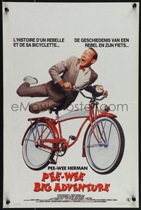 6z0837 PEE-WEE'S BIG ADVENTURE Belgian 1987 Tim Burton, Paul Reubens & beloved bike, ultra rare!