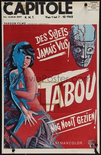 6z0839 TABOOS OF THE WORLD Belgian 1963 Tabou, great sexy & creepy artwork, ultra rare!