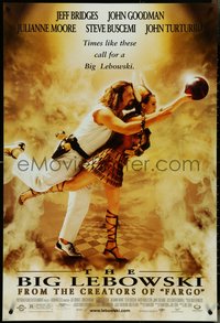 6z0314 BIG LEBOWSKI DS 1sh 1998 Coen Bros cult classic, Jeff Bridges bowling with Julianne Moore!
