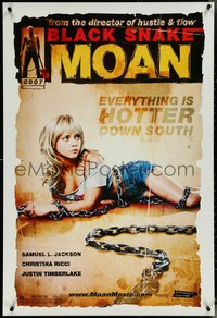 6z0320 BLACK SNAKE MOAN teaser DS 1sh 2007 great image of super sexy Christina Ricci in chains!