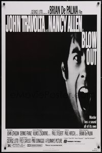 6z0326 BLOW OUT 1sh 1981 John Travolta, Brian De Palma, Allen, murder has a sound all of its own!