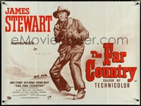 6z0035 FAR COUNTRY British quad 1955 art of James Stewart, directed by Anthony Mann, ultra rare!