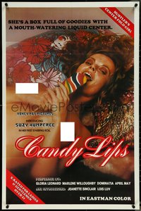 6z0334 CANDY LIPS 25x38 1sh 1975 directed by none other than Cecil B. Damill, topless woman!