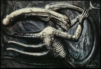 6z0769 H.R. GIGER signed 20x30 commercial poster 1976 by the artist, Necronom IV, ultra rare!