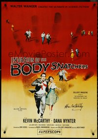 6z0098 INVASION OF THE BODY SNATCHERS signed 24x34 English commercial poster 1996 by Kevin McCarthy!