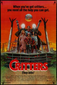 6z0346 CRITTERS 1sh 1986 great completely different art of cast & monsters by Ken Barr!