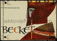 6z0759 BECKET Czech 12x17 1965 Richard Burton in the title role, Peter O'Toole, Svoboda art!