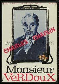 6z0087 MONSIEUR VERDOUX Czech 23x33 1974 Charlie Chaplin as gentleman Bluebeard by Grygar, rare!