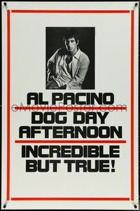 6z0360 DOG DAY AFTERNOON teaser 1sh 1975 Al Pacino, Sidney Lumet bank robbery crime classic!