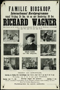 6z0067 LIFE & WORKS OF RICHARD WAGNER Dutch 1913 Giuseppe Becce in the title role, ultra rare!