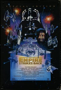 6z0371 EMPIRE STRIKES BACK style C advance 1sh R1997 they're back on the big screen!