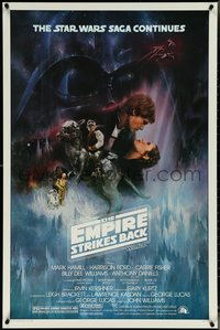 6z0369 EMPIRE STRIKES BACK studio style 1sh 1980 classic Gone With The Wind style art by Kastel!