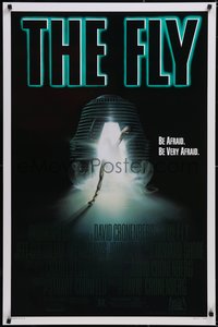 6z0384 FLY 1sh 1986 David Cronenberg, Jeff Goldblum, Geena Davis, cool creepy sci-fi art by Mahon!