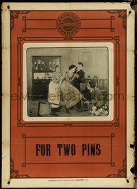 6z0011 FOR TWO PINS French 30x42 1913 husband & wife both pretend to be injured, ultra rare!