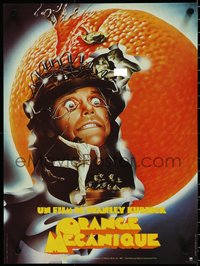 6z0813 CLOCKWORK ORANGE French 15x21 R1982 Stanley Kubrick classic, wild Castle art of McDowell!