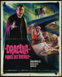 6z0814 DRACULA PRINCE OF DARKNESS French 18x22 1966 great different art of vampire Christopher Lee!