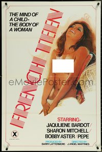 6z0385 FRENCH TEEN 25x38 1sh 1977 sexy art, she has the mind of a child - the body of a woman!