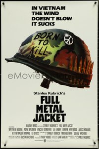 6z0389 FULL METAL JACKET advance 1sh 1987 Stanley Kubrick Vietnam War movie, Philip Castle art!