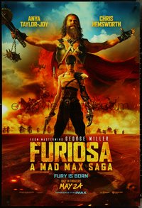 6z0391 FURIOSA: A MAD MAX SAGA teaser DS 1sh 2024 Taylor-Joy, Hemsworth, May 24th, ultra rare!