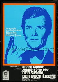 6z0232 SPY WHO LOVED ME orange/blue style German 1977 James Bond 007 + Seiko wristwatch ad!