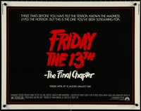 6z0849 FRIDAY THE 13th - THE FINAL CHAPTER 1/2sh 1984 Part IV, slasher sequel, Jason's unlucky day!